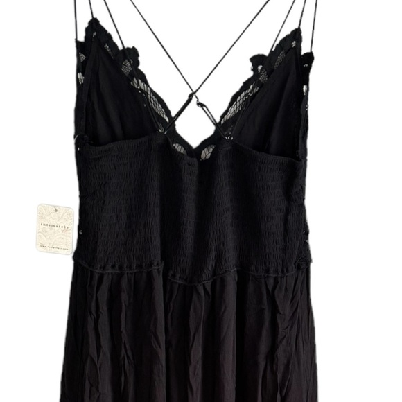 Free People Adella Maxi Slip Dress Black Large - Picture 4 of 8
